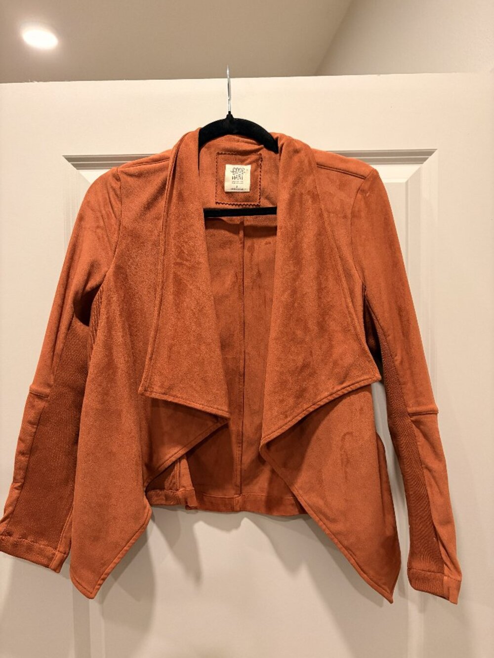 Women's Small brown suede jacket, boho
